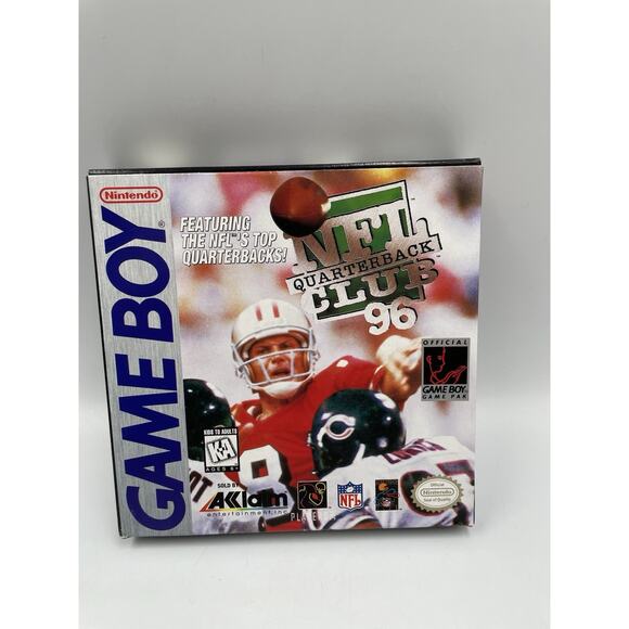 NFL Quarterback Club 96 (Game Boy, 1995) W/ Manual, Poster, & Registration Card - Picture 2 of 12